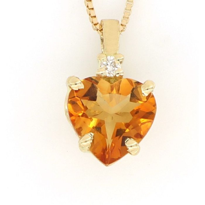 No Reserve Price - Necklace with pendant - 18 kt. Yellow gold Diamond 