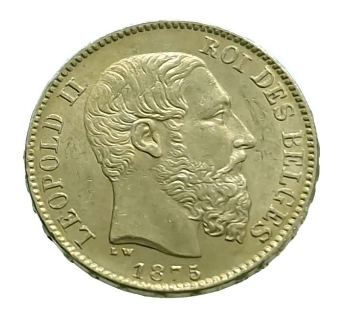 België. 20 Francs 1875 Leopold II