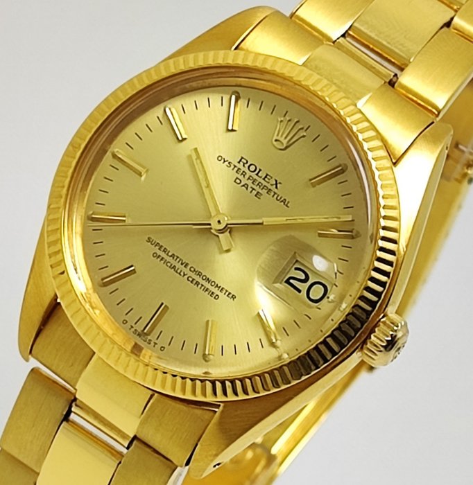 Rolex - Oyster Perpetual Date 18K (0,750) Gold - Ref. 1503 - Men - 1970-1979