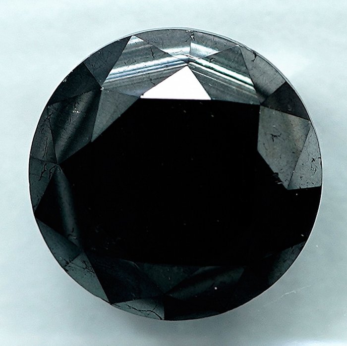 1 pcs 钻石  (经彩色处理)  - 3.50 ct 黑色 - 实验室报告中未指明 - 国际宝石研究院（IGI）