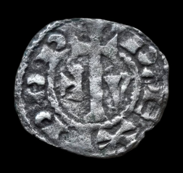 Portugalia. D. Afonso Henriques (1128-1185). Dinheiro - Pentalfa - REX PORTV/ALFONSVS - Muito Rara