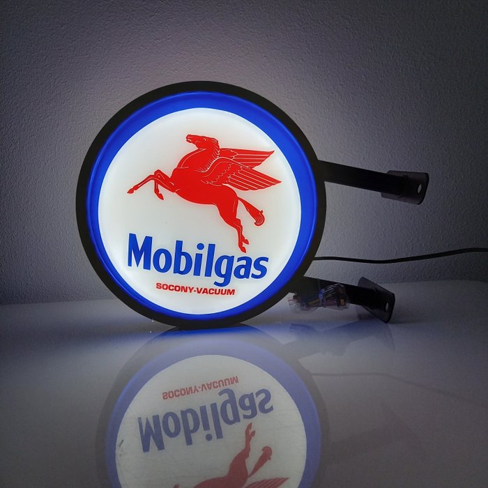 Mobilgas Illuminated wall sign - Casetă luminoasă - Metal