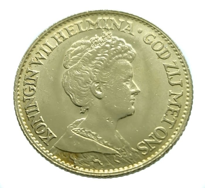 Netherlands. 10 Gulden 1917 Wilhelmina