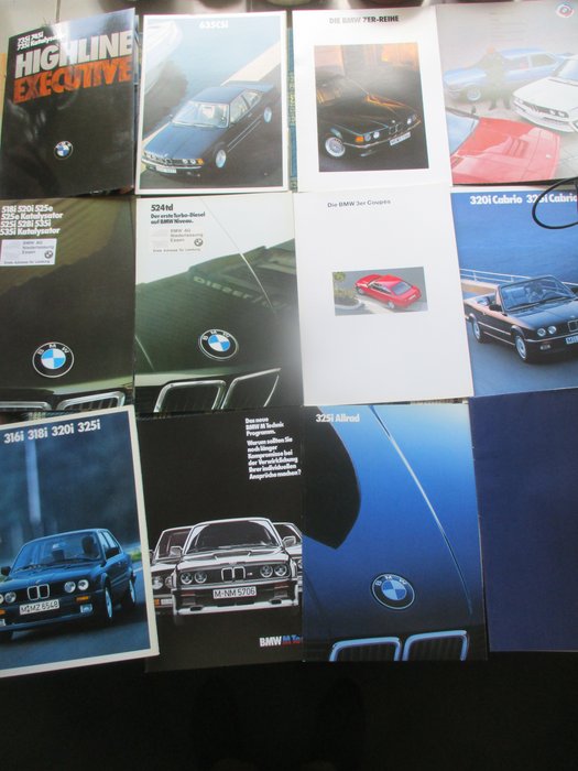 Folhetos/catálogos. - BMW Germany 3/5/6/7/Allrad/cabrio/coupe/TD/executive - BMW - 1980-1990