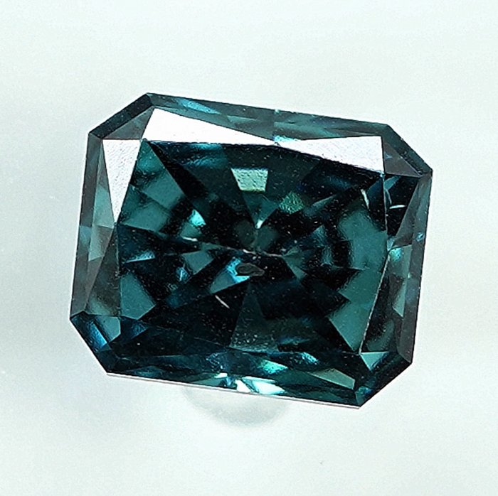 Diamant - 0.51 ct - Radiant - Fancy Intense Blue - Si2 - NO RESERVE PRICE