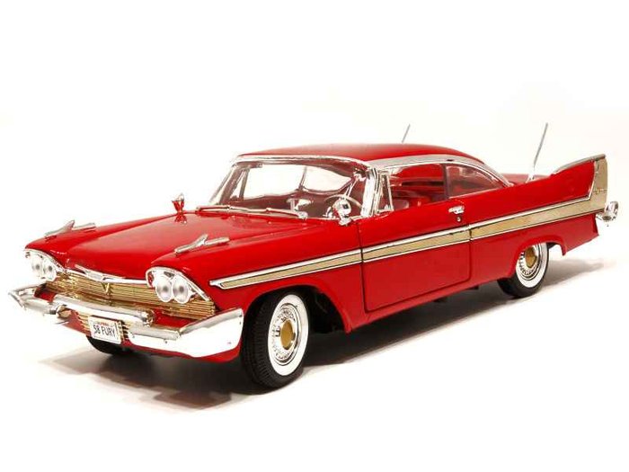 Motormax 1:18 - 1 - 模型轿跑车 - Plymouth Fury 1958 - 带 4 个开口的压铸模型