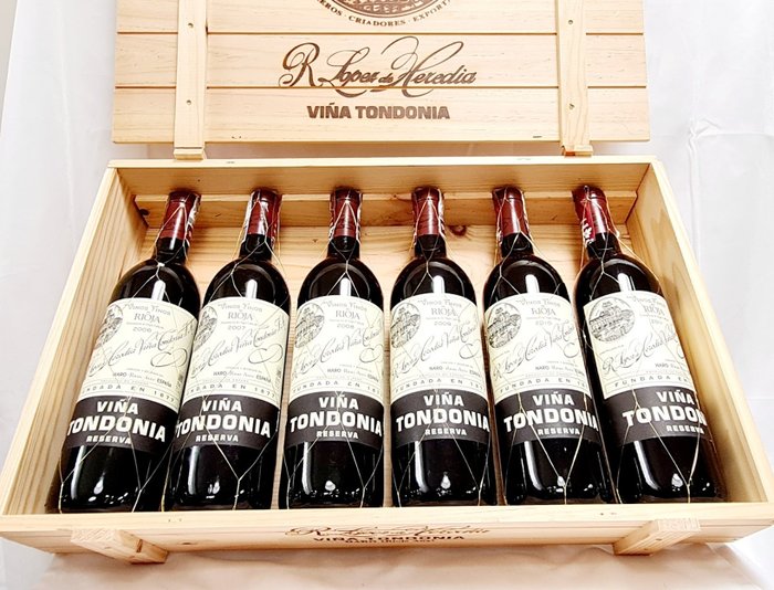 2006, 2007, 2008, 2009, 2010 & 2011 R. Lopez de Heredia, Viña Tondonia - Rioja Reserva - 6 Flessen (0.75 liter)