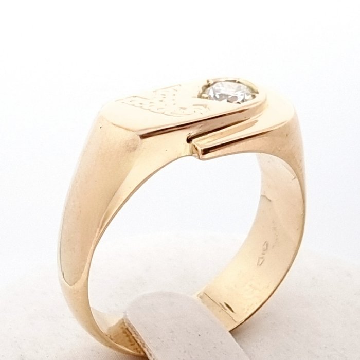 18 karat Gull - Ring - 0.30 ct Diamant
