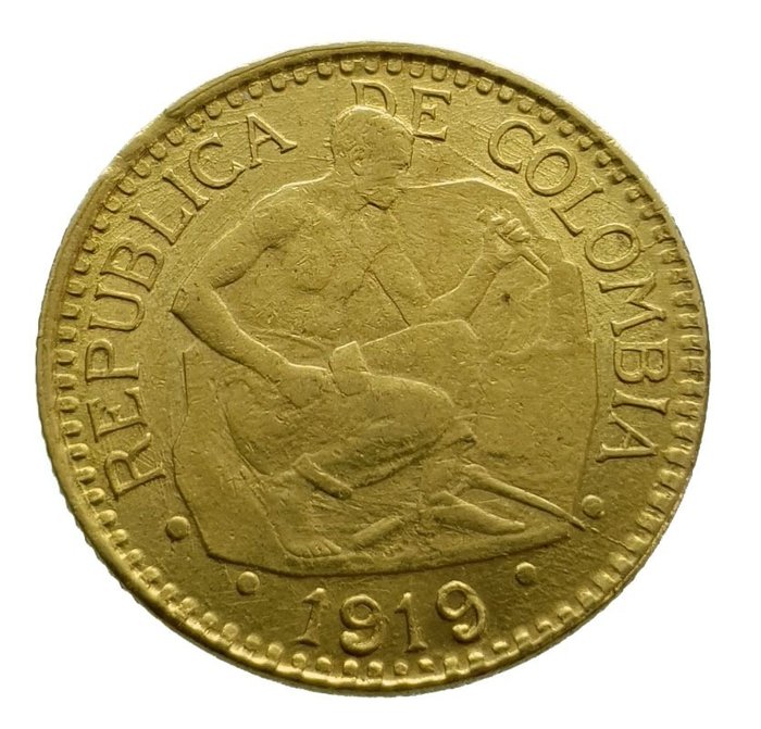 哥倫比亞. 5 Pesos 1919