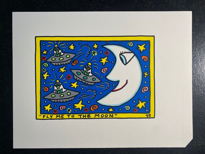 James Rizzi (1950-2011) - FLY ME TO THE MOON