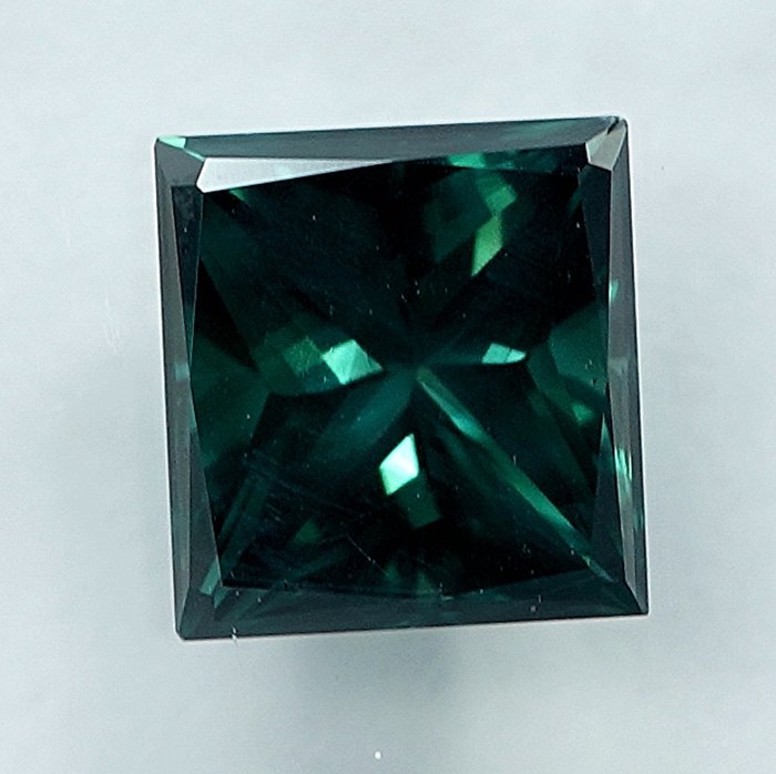 钻石 - 1.45 ct - 公主方形 - 彩色处理 - SI2 微内含二级