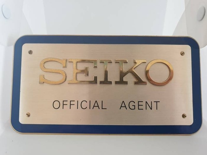 Seiko Offical Agent - Reklameskilt - Messing, Metall