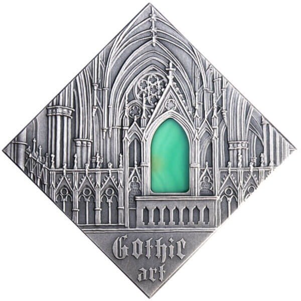 纽埃. 1 Dollar 2014 Gothic Art - The Art that Changed the World - Antique finish, (.999)  (没有保留价)