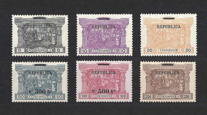 Portugali 1911 - Vasco de Gama käytössä - Mundifil 192/197