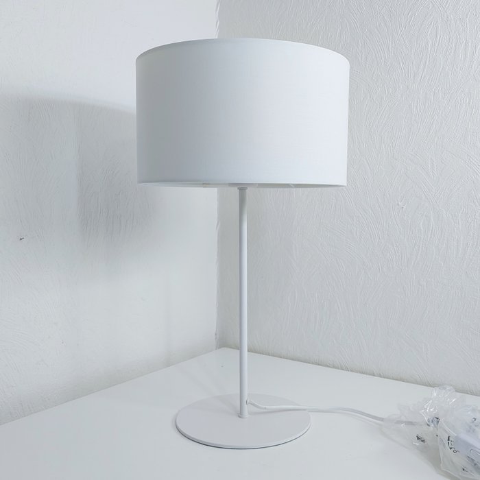 Frandsen - Lampa stołowa - Cylinder - Metal, Tkanina