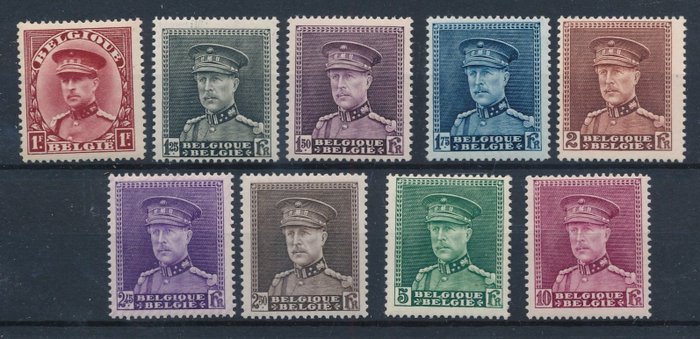 Belgien 1931 - 'Kêpi' - den komplette serie, postal friskhed. Vurdering: €410 - COB 317/24**