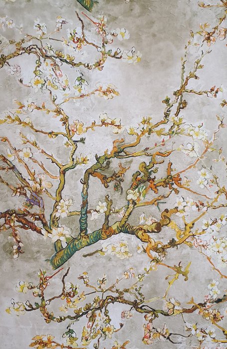 Eksklusivt Van Gogh-stoff "Almond blossom" - 590x140cm- Kunstnerisk design - Tekstil  - 590 cm - 140 cm