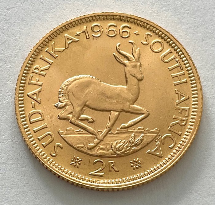 Sør-Afrika. 2 Rand 1966 - Springbok