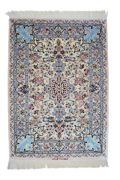 Isphahan assinado (50% seda) - Carpete - 120 cm - 87 cm