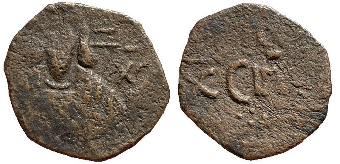 Italia, Salerno. Roberto il Guiscardo. Follaro (1077-1085) Bellizia 69, Travaini 34 - gr. 3.73  25 mm.