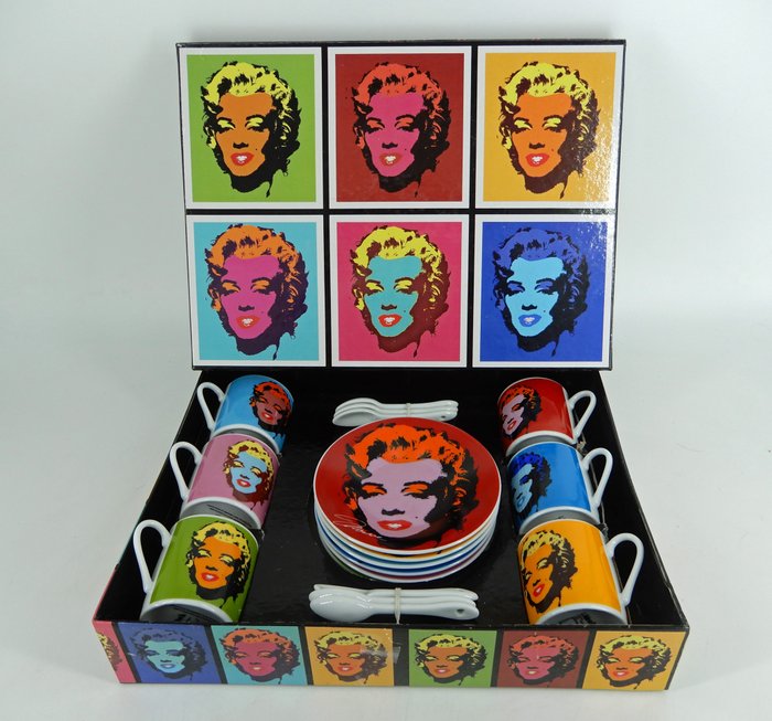 AOC Andy Warhol, Marylin Monroe - 整套咖啡杯具 - Marylin Monroe - 陶瓷
