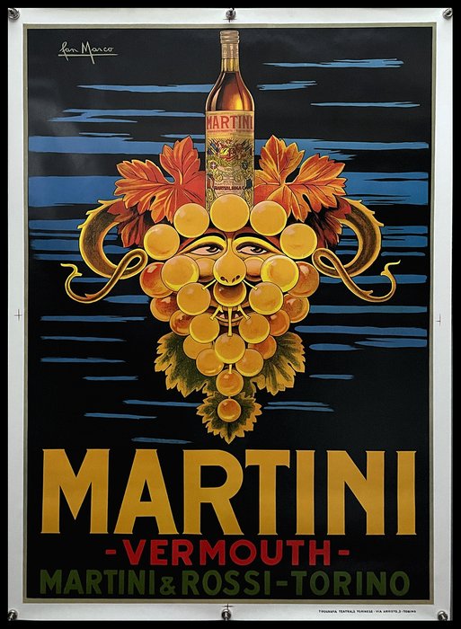 san marco - Manifesto, Poster Decorativo "San Marco - Vermouth Martini & Rossi Torino"