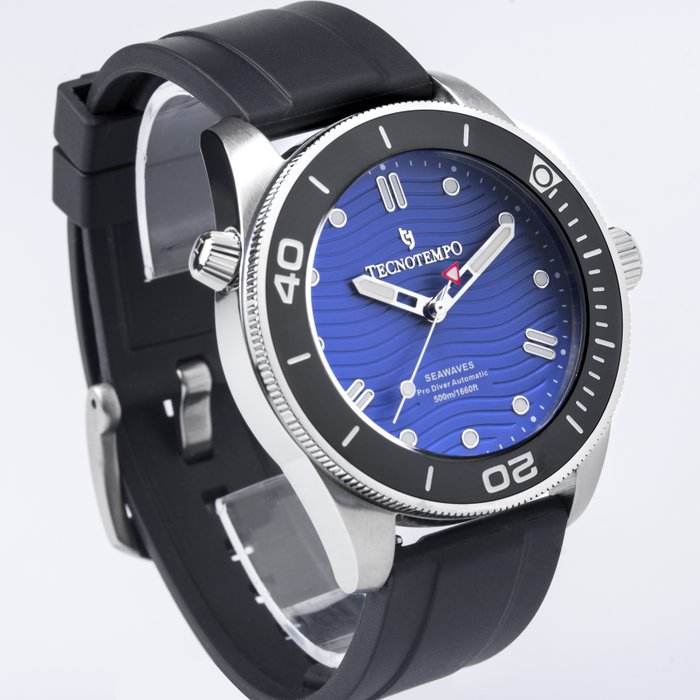 Tecnotempo® - - Pro Diver Automatic 500M WR - "SEAWAVES" Limited Edition - TT.500.SWRBL - Hombre - 2011 - actualidad