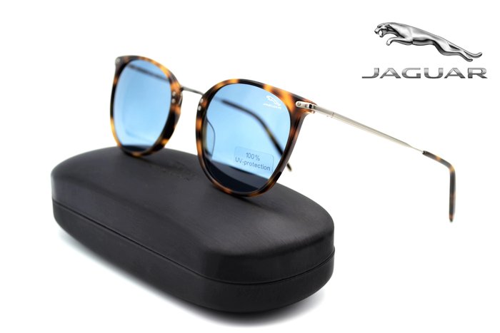 Jaguar - Exclusive Acetate & Metal Design - Blue Lenses - Unusual & *New* - Sonnenbrille