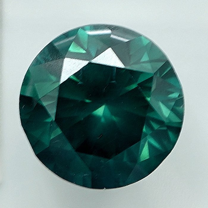 1 pcs 钻石  (经彩色处理)  - 2.47 ct - Fancy intense 稍帶蓝色的 绿色 - SI2 微内含二级 - 安特卫普宝石报告（GRA）