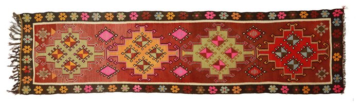 Usak - 凯利姆平织地毯 - 390 cm - 104 cm