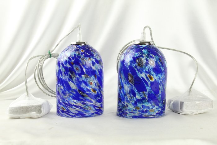 murano.com - Carlo Nason - Hanging lamp (2) - Venice, blue - Glass