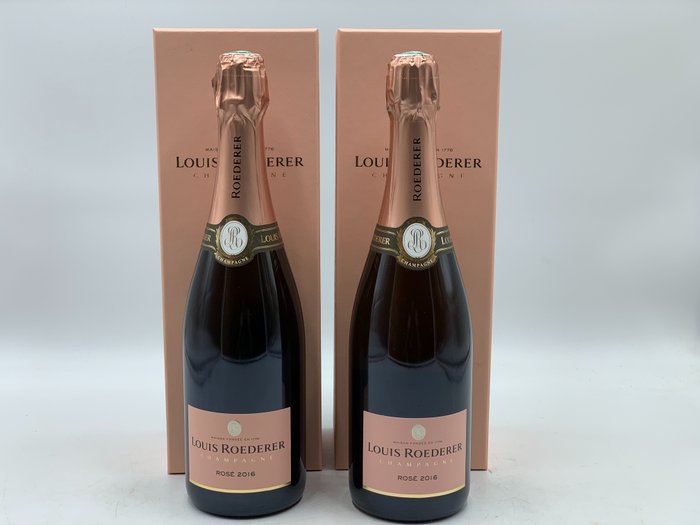 2016 Louis Roederer - Champagne Rosé - 2 Bottiglie (0,75 L)