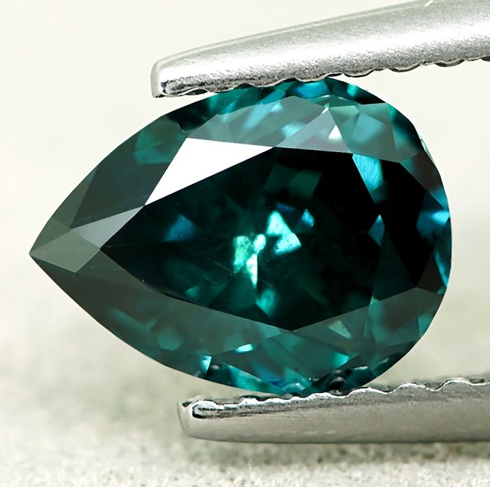 Diamante - 1.09 ct - Brillante - Fancy Intense Blue - SI2