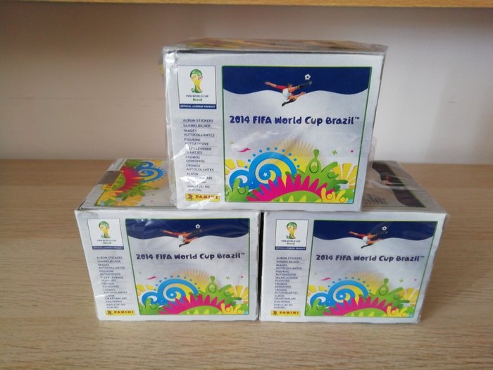 Panini - Brazil 2014 World Cup - 3 boxes (gray version, 150 packs overall) - 3 Box
