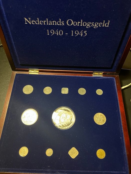 Nederland. coin set Nederlands Oorlogsgeld 1940-1945 Dutch War Money WW II