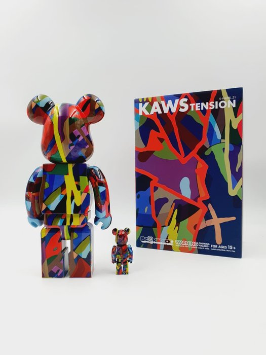 Kaws (1974) - Kaws Tension - Be@rbrick 400% & 100% - Bearbrick