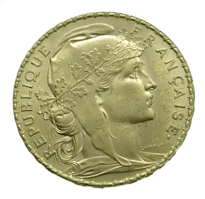 20 Francs Or 1909 Marianne