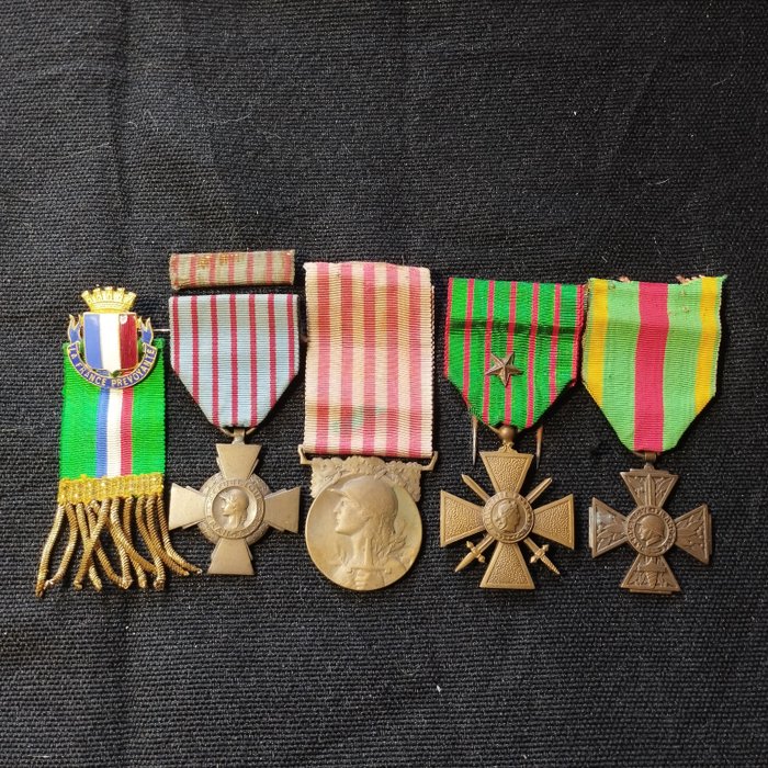 Francia - Esercito/fanteria - Lotto di medaglie militari epoca guerra 1914 1918 (A21/TIR3)