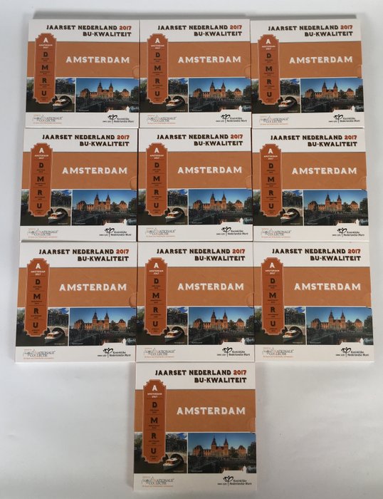 Nederländerna. Year Set (FDC) 2017 ''Amsterdam'' (10 stuks)  (Utan reservationspris)