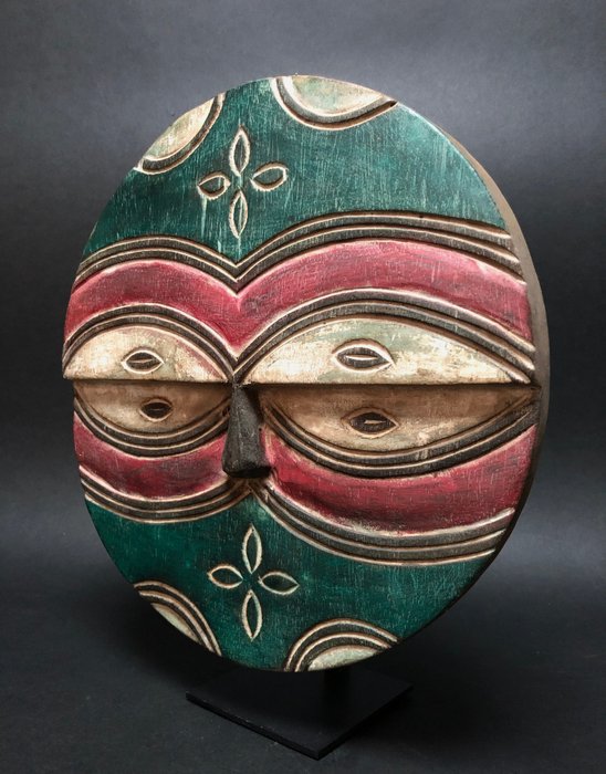 Dans masker – Hout – Teke – Kidumu – Kongo – 32 cm
