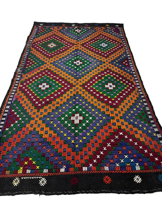 安纳托利亚乌沙克手工编织 - 凯利姆平织地毯 - 325 cm - 190 cm