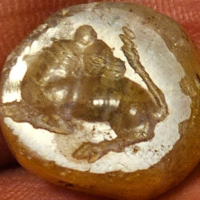 Sasanide Pietra Perline di sigillo - 6...10×9...13×11...18 mm - (3)
