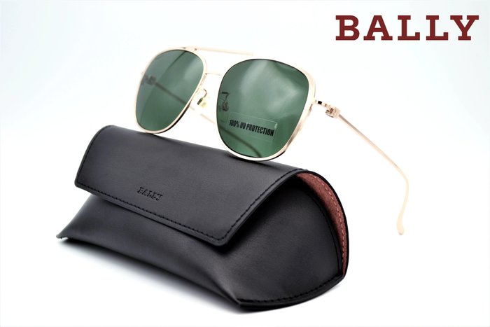 Bally - No Reserve - BY0025-D 28N - Aviator Style Design - Elegant Gold and Green Lenses - *New* - Zonnebril