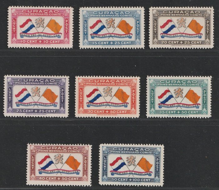 Curacao 1941 - Airmail Prince Bernhard Fund - NVPH LP18/LP25