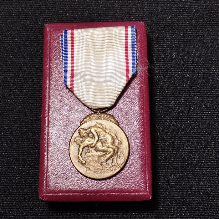 Francia - Esercito/fanteria - Medaglia, Superba medaglia di riconoscimento francese della classe di bronzo (TIR3)