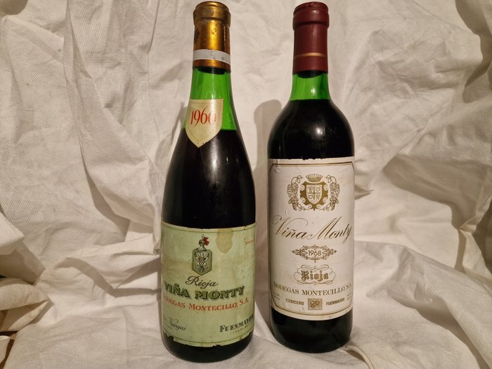 1960 & 1968 Bodegas Montecillo, Viña Monty - La Rioja Gran Reserva - 2 Bottiglie (0,75 L)