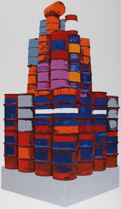 Christo (After) - 56 stacked barrels