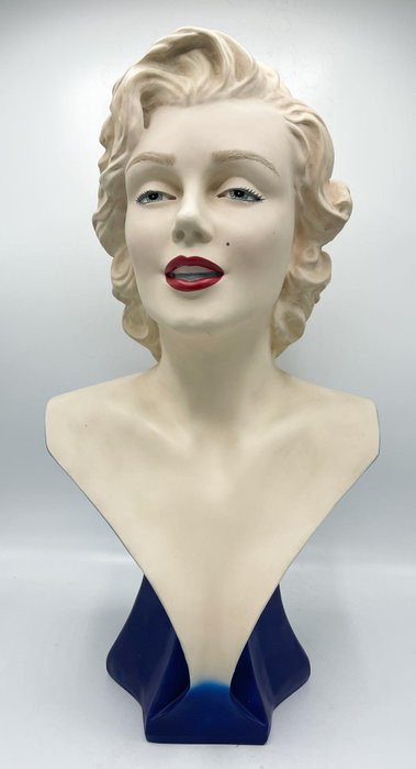 DIMENSIONE VITA GRANDE - Busto estremamente dettagliato di Marilyn Monroe - 7 kg! - Gesso