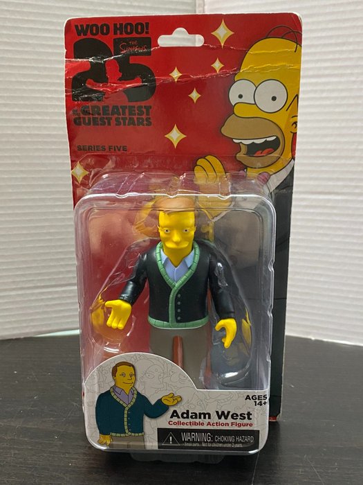 The Simpsons - 25 of the Greatests Guest Stars - Adam West toy figure (sealed new) - Very rare, No avaliable!