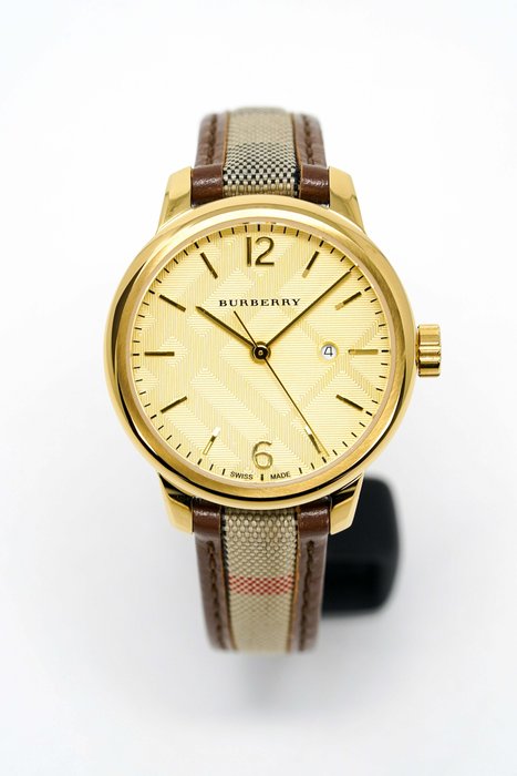 Burberry - No Reserve Price - BU10114 - Women - The Classic 32mm Yellow Gold "NO RESERVE PRICE"